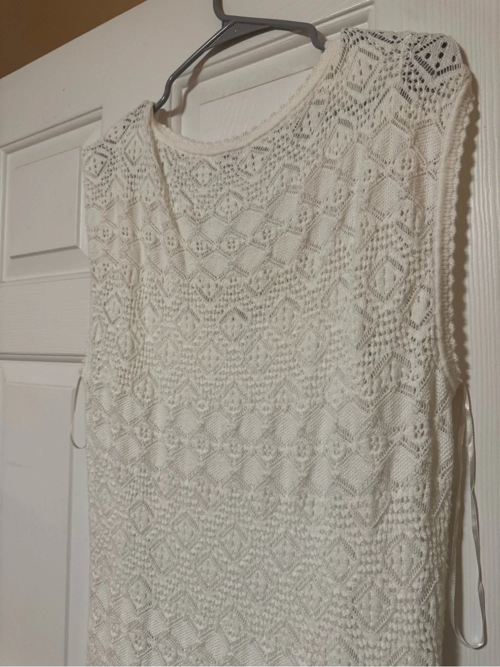 Abercrombie & Fitch Pointelle Maxi Dress, White, xl
